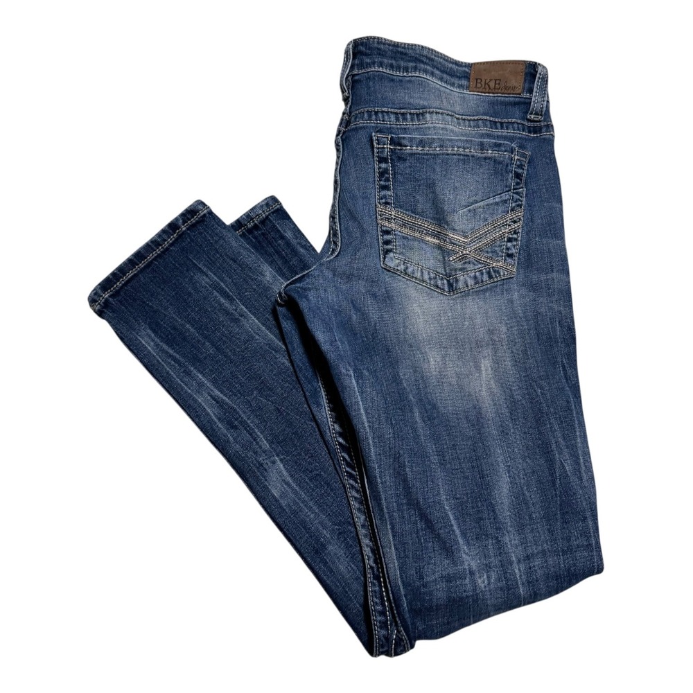BKE‎ Denim Culture Embroidered Pocket Jeans Women's 31x31.5 (Fits 34x30.5)